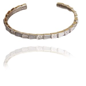 צמיד קשיח דגם נחש כסף