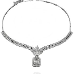 שרשרת RENE כסף משובצת