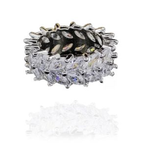 טבעת SHINE כסף משובצת