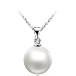 שרשרת כסף פנינה