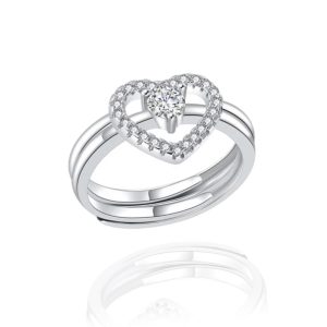 טבעת LOVE כסף - 2 חלקים