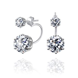 עגילי LIN משובצות