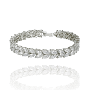 צמיד SHINE כסף משובץ