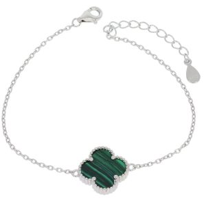 צמיד פרח כסף - 3 צבעים