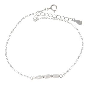 צמיד פנינה כסף