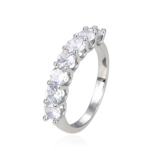 טבעת כסף 7 אבנים