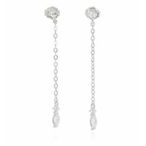 עגיל זירקון נופל כסף