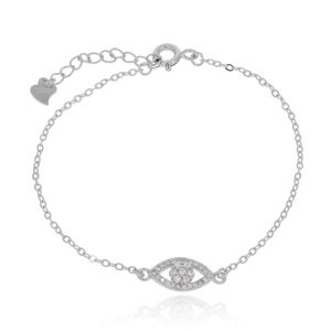 צמיד כסף עין