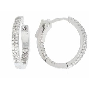 זוג עגילי חישוק כסף