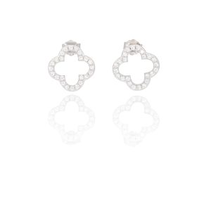 עגיל כסף פרח