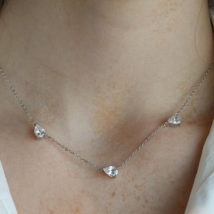 שרשרת כסף 3 טיפות